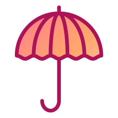 Şemsiye. Web simgesi basit illüstrasyon