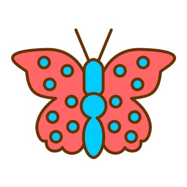 Kelebek simgesi vektör illüstrasyon tasarımı