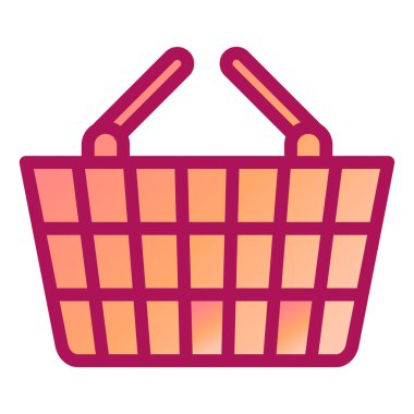 Alışveriş sepeti ikonu. Web için pazar depolama vektör simgelerinin basit illüstrasyonu