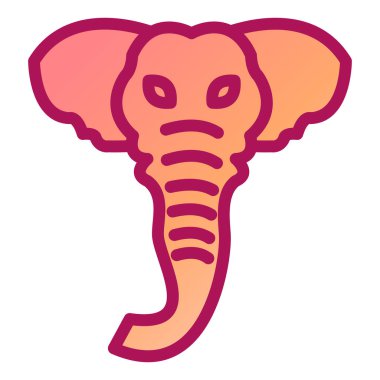 Fil. Web simgesi vektör illüstrasyonu