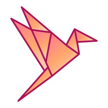 Origami kağıt kuş vektör çizim