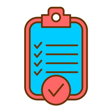 Kontrol listesi. Web simgesi basit illüstrasyon