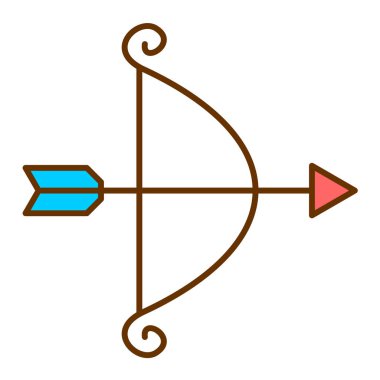 yay ve ok modern ikon vektör çizimi 