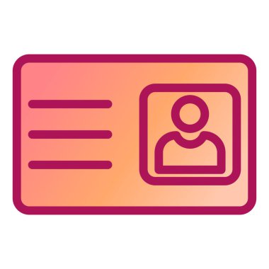 ID kart simgesi vektör illüstrasyonu