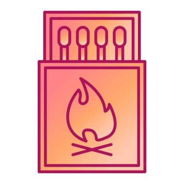 Alev ikonu vektörünü ateşle. İnce çizgi işareti. izole edilmiş sınır sembolü çizimi