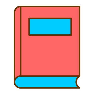 Kitap. Web simgesi basit illüstrasyon