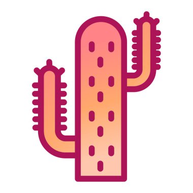 Kaktüs. Web simgesi basit illüstrasyon