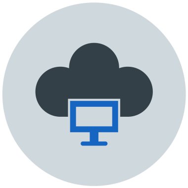 Bulut. Web simgesi basit illüstrasyon