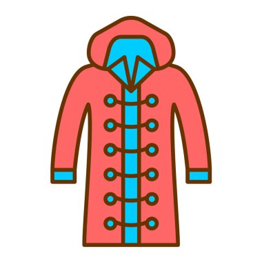 Yağmurluk simgesi vektör illüstrasyonu