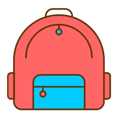 Sırt çantası. Web simgesi basit illüstrasyon