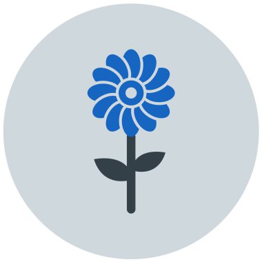 Çiçek. Web simgesi basit illüstrasyon