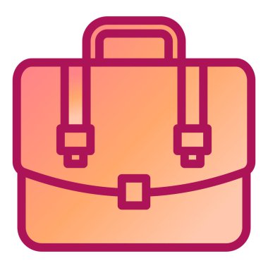 Çanta. Web simgesi basit illüstrasyon