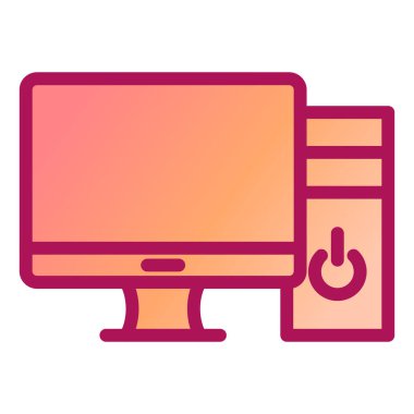 Bilgisayar monitörü. Basit resimleme