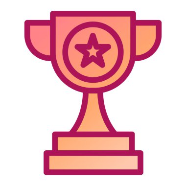 Kupa. Web simgesi basit illüstrasyon