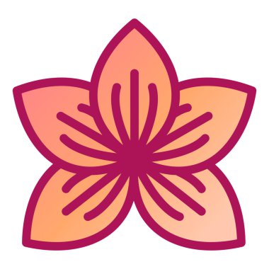 Çiçek. Web simgesi basit illüstrasyon