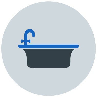 Küvet. Web simgesi basit tasarım