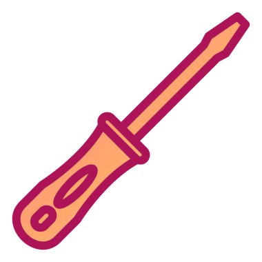 Tornavida. Web simgesi basit illüstrasyon