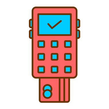 ATM 'de. Web simgesi basit illüstrasyon