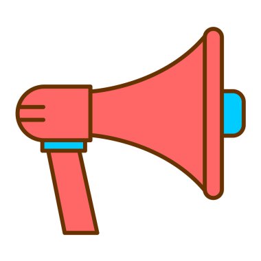 Megafon ikonu vektör illüstrasyonu