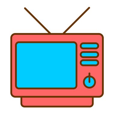 Televizyon. Web simgesi basit illüstrasyon