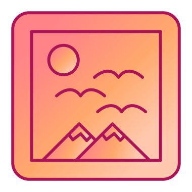 Galeri. Web simgesi basit illüstrasyon