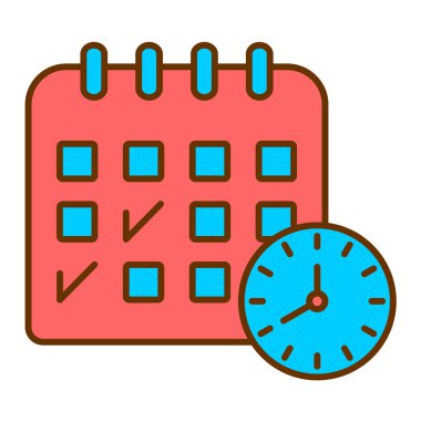 Takvim simgesi vektör illüstrasyonu