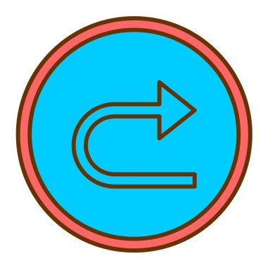 Eğilim biçimi izole edilmiş arkaplanda ok simgesi