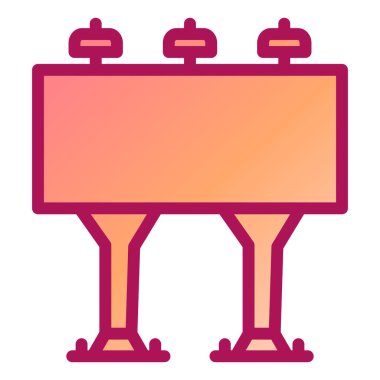 Reklam panosu. Web simgesi basit illüstrasyon