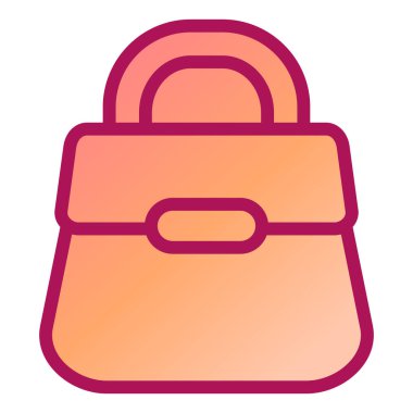 Çanta. Web simgesi basit illüstrasyon