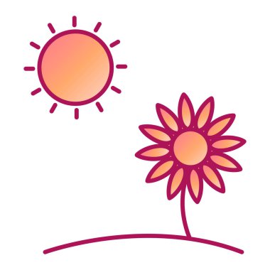 çiçek simgesi vektör illüstrasyonu