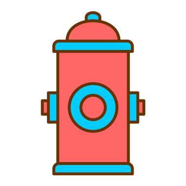 Hydrant modern ikon vektör çizimi 