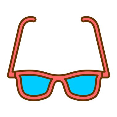 güneş gözlüğü ikonu vektör illüstrasyonu
