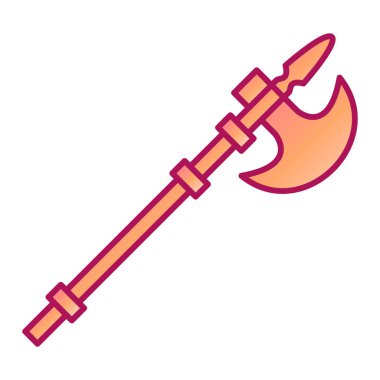 Ortaçağ kılıç ikonu. Hançer vektör çiziminin karikatürü. izole düz biçim