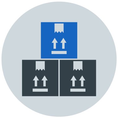 Kutular Simgesi, vektör illüstrasyonu