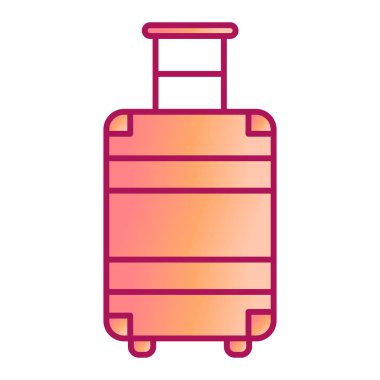 seyahat çantası simgesi, vektör illüstrasyonu