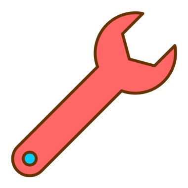 İngiliz anahtarı. Web simgesi basit illüstrasyon