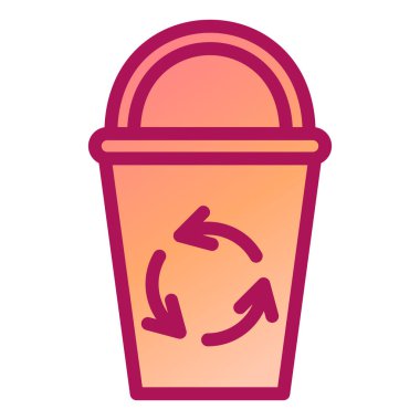 Geri dönüşüm kutusu vektör illüstrasyon tasarımı olan kova