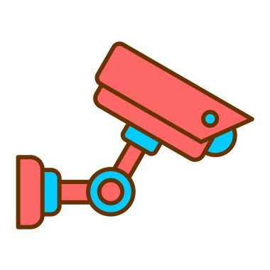 Güvenlik sistemi simgesi vektör illüstrasyonu