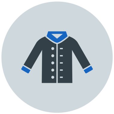 Ceket. Web simgesi vektör illüstrasyonu