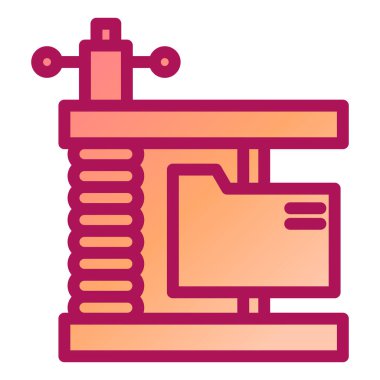 Yazıcı. Web simgesi basit illüstrasyon