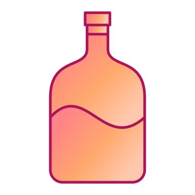 Şarap ikonu şişesi. vektör illüstrasyonu