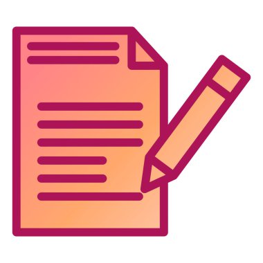 Belge. Web simgesi basit illüstrasyon