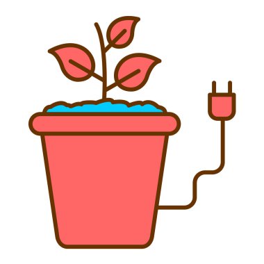 eko enerji tasarruf vektör simgesi düzenlenebilir