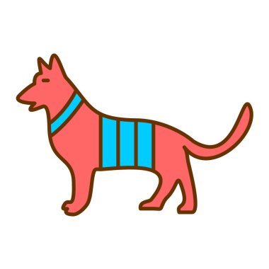 Şirin tilki simgesi vektör çizimi tasarımı