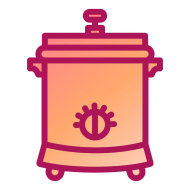 Bir kova simgesinin vektör illüstrasyonu