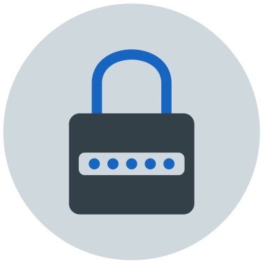 Kilit. Web simgesi basit illüstrasyon