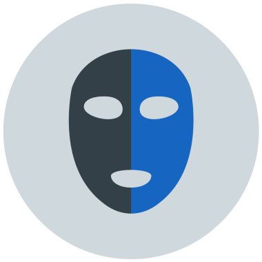 yüz maskesi ikon vektör illüstrasyon tasarımı