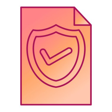 onay işareti simgesi ile kalkan. vektör çizim