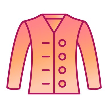 Ceket simgesinin vektör illüstrasyonu 