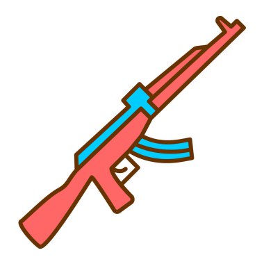 silah modern simge vektör illüstrasyonu 